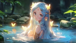 幽林水光