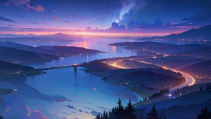 大江夜色