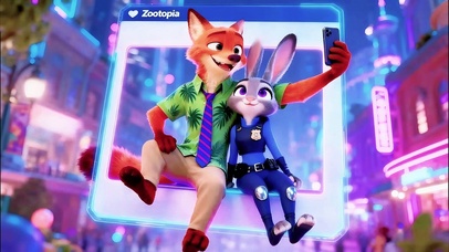 赛博城的约会留念