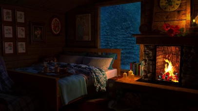 暴风雪中的温暖小屋