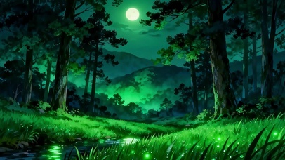 夜景绿景树木