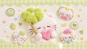 毛绒梦幻四叶草小猫