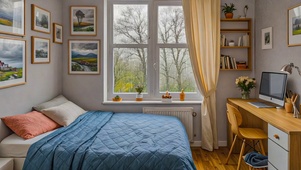 【雨景】简约舒适的卧室