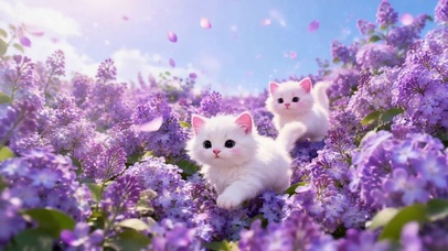 花海猫咪-无缝循环