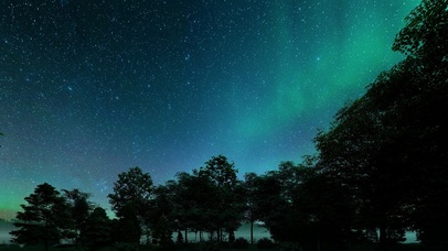 静谧虫鸣的北极光