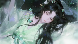 眠蝶青衫少女