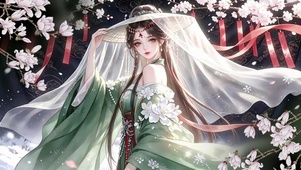 许愿树下帷帽森系少女