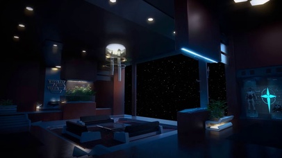 宇宙太空科幻飞船客厅