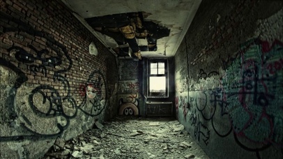 涂鸦废墟的独眼