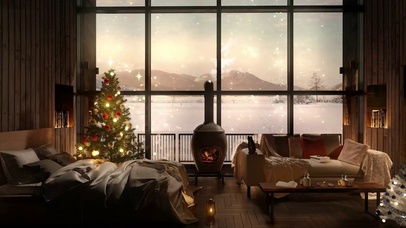 舒适的圣诞卧室