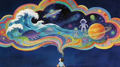 护眼小清新星球科幻