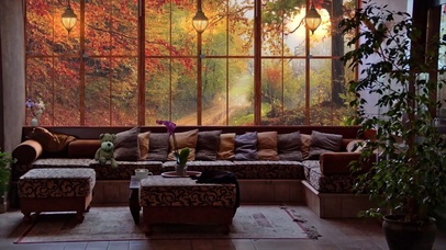 舒适的秋天角落