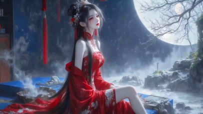 夜月古风女神侧颜杀