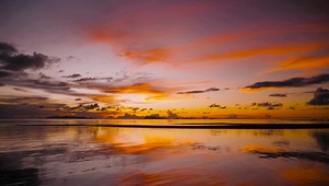 夕阳晚霞海面