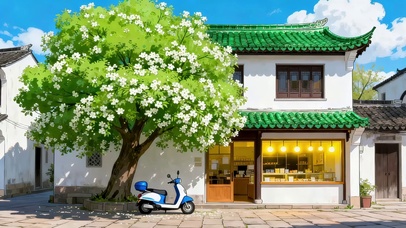 春天小镇
