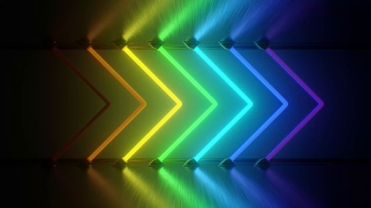 复古彩虹霓虹箭头