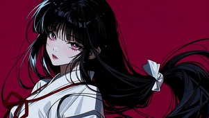 暗黑红调二次元美少女