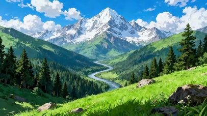 4k治愈远处雪山