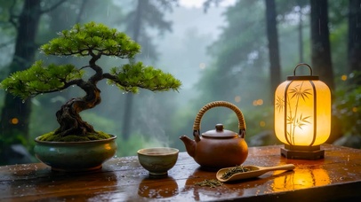 放松雨景