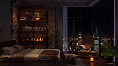 4K纽约雨夜公寓