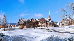 风景动态壁纸雪景户外下雪冬天