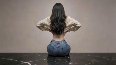 小蛮腰背影