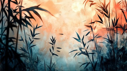 竹林树影唯美光影