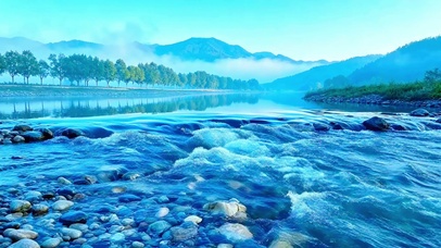 治愈小河流水4K