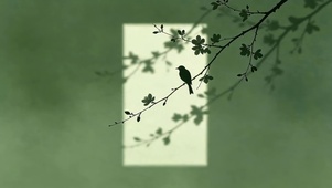 新中式窗影花鸟