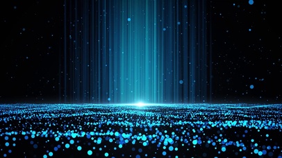 蓝色光斑粒子波浪