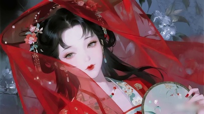 古风动漫少女-花嫁新娘