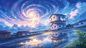 雨后小镇