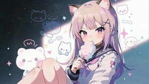 让人心情变好的棉花糖