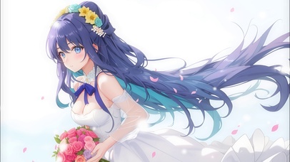 如梦一般婚纱少女