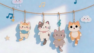 呆萌小猫挂件
