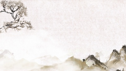 水墨画画，宁静舒适