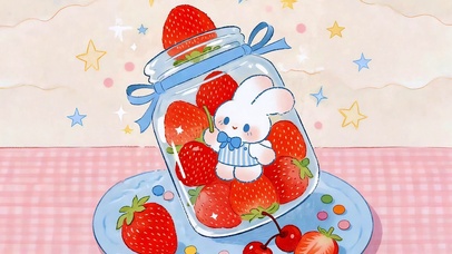 甜心草莓兔