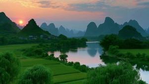 国风山水风景