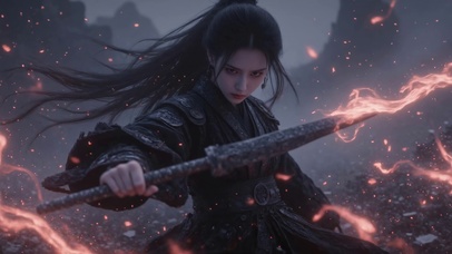 古风战国持剑美女