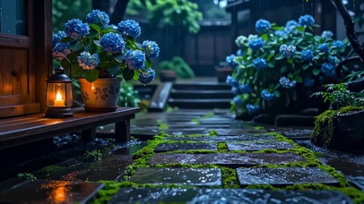 幽院雨夜花