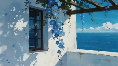 圣托里尼的花海