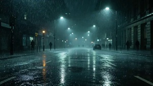 雨夜中的街道