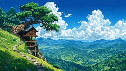 山巅云下隐居 护眼