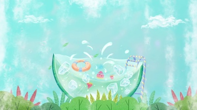 夏季西瓜泳池