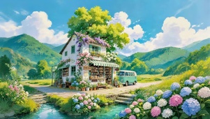 治愈乡村鲜花别墅