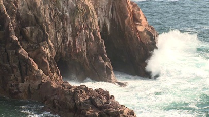 岩石海浪