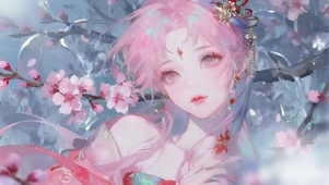 赏樱动漫少女