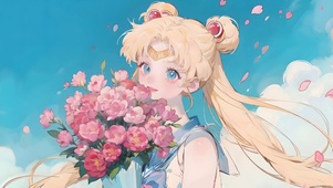 捧花少女