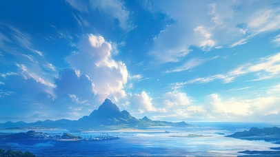 蓝天阳光大海群岛