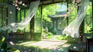 唯美古风庭院